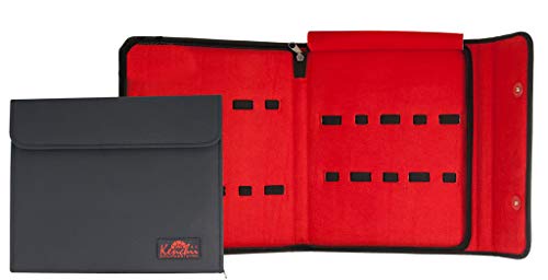 Faux Leather 10-shear case, Black