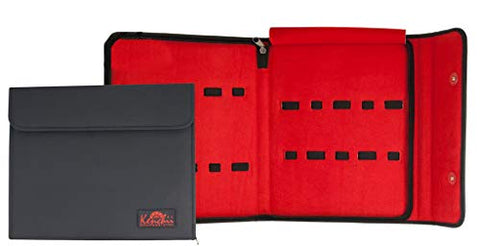 Faux Leather 10-shear case, Black