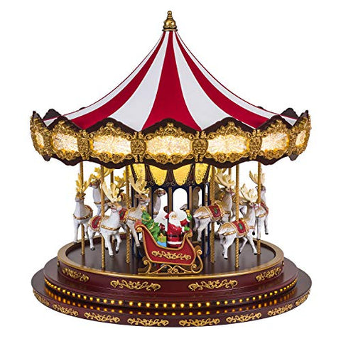 Mr. Christmas Deluxe Christmas Carousel, 16 inch
