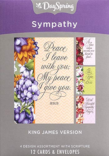 Sympathy - Peace I Leave With You - 12 Boxed Cards - KJV
