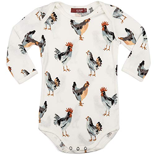 Chicken Organic Cotton Long Sleeve One Piece, 3-6M