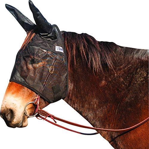 Quiet Ride Mule Fly Mask with Ears, , Mule Yearling, Black