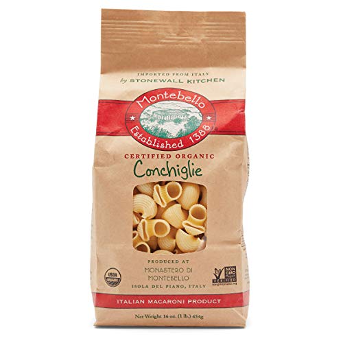 Montebello Organic Italian Pasta Conchiglie (Short Cuts), 16 oz. bag