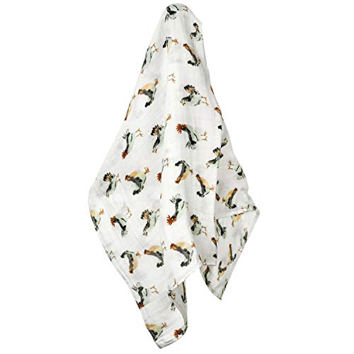 Chicken Organic Cotton Muslin Swaddle Blanket