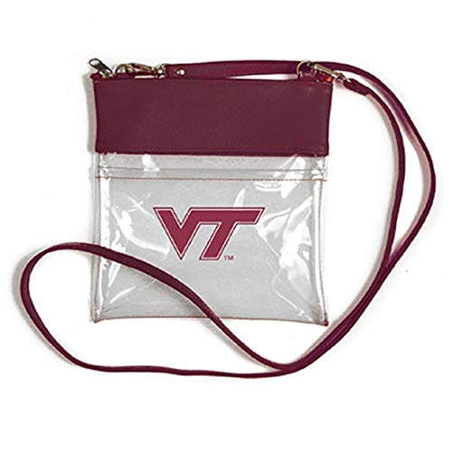 Virginia Tech Hokies Clear Gameday Crossbody, Size 7.5"w x 8"h, Straps 56” long