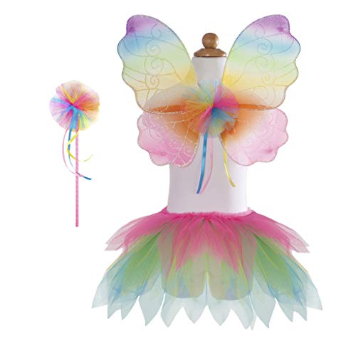 Neon Rainbow Tutu With Wings & Wand Size 4-6