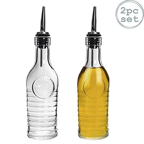 Officina1825 Clear Bottle with Pourer Stopper - 9 oz, Set of 2 (not in pricelist)