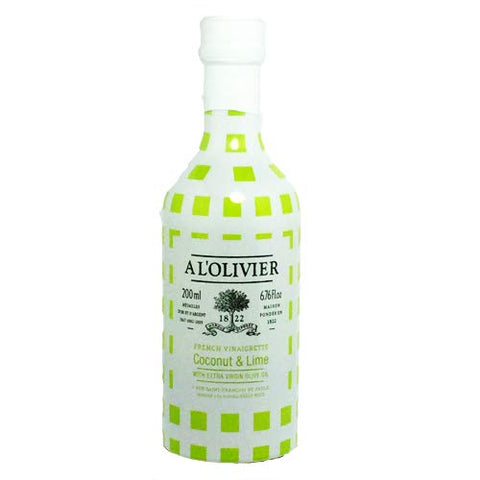 A L'olivier Coconut & Lime Vinaigrette - Green/white Crock 200ml/ 6.76 Fl. Oz.
