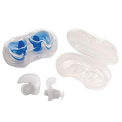 Swim Bundle: TYR Silicone Molded Ear Plugs Clear All & Swimming Earplugs