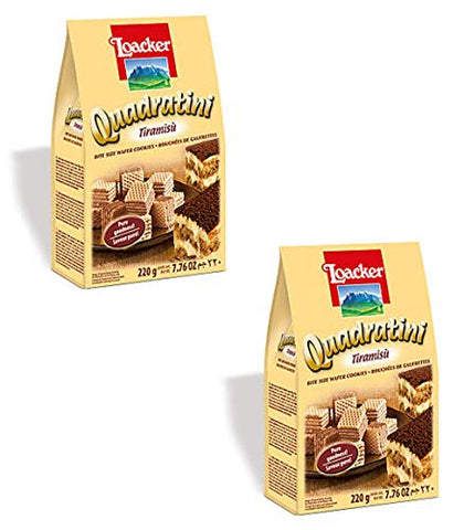 Loacker Quadratini Tiramisu Wafer Cubes, 7.7 oz