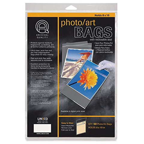 Self Sealing Photo/Art Bag 8" X 10" 50/PKG