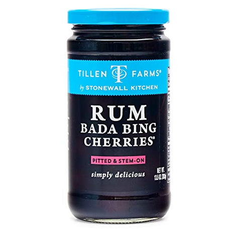 Tillen Farms Rum Bada Bing Cherries, 13.5 oz jar