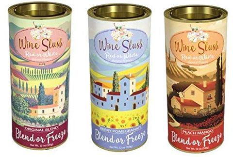 Wine Slush 12 oz, 3 Pack - Original, Peach Mango and Berry Pomegranate