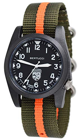 Gamekeeper, Black Dial / Black Case- #255  Defender Olive / Blaze Nylon Band