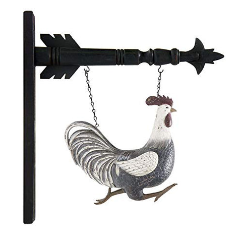 11 Inch Gray & White Resin Rooster Arrow Replacement