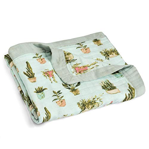 Potted Plants Big Lovey Muslin Blanket