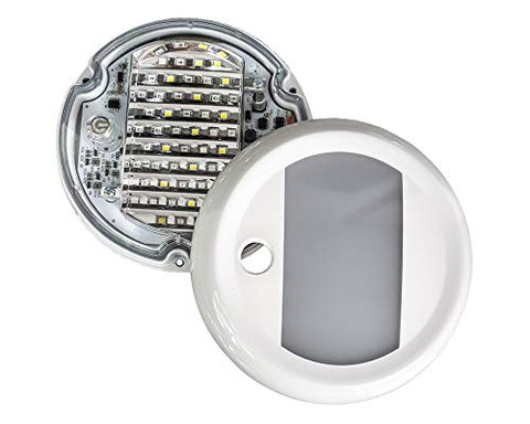 5" Round Red White Blue LED Color Changing Dimmable Dome Light Touch Sensor Switch Lighting Fixture Interior Exterior Marine RV Truck Boat Wheelhouse Trailer 12v 24v