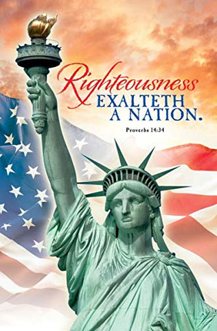 Hermitage Art Company - Bulletin - Patriotic - Righteousness Exalteth A Nation (Package of 100)