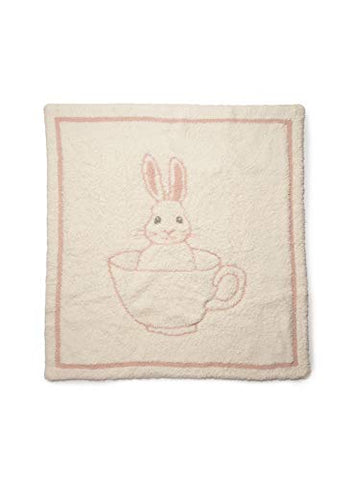 CozyChic Teacup Bunny Blanket Dusty Rose, 30" X 32"
