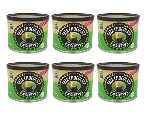 Taza Dark Chocolate Covered Cashews in Tin (8oz)