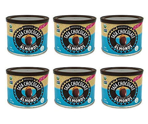 Taza Dark Chocolate Covered Almonds in Tin (8oz)