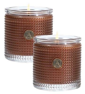 Cinnamon Cider Textured Glass Candle - 6 oz