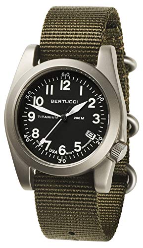 A-11T Americana, Black Dial- #123 Defender Olive Nylon Band