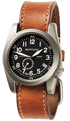 A-11T Americana, Black Dial- #197H American Tan leather Band