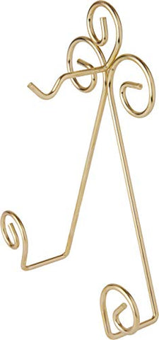 Brass Cup & Saucer Hanger (Partial Pack), 8" H x 6.5" W x 1.75" D