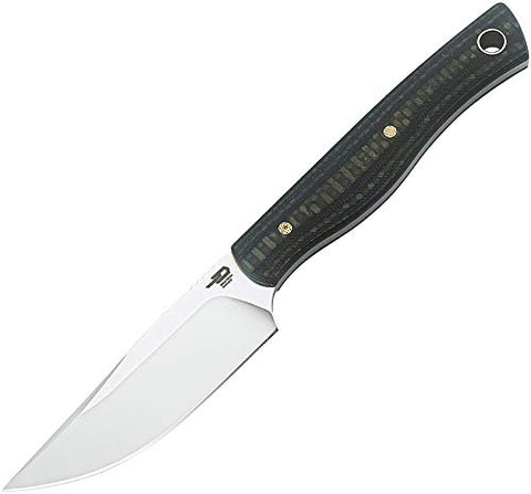 Bestech Knives, Heidi Fixed Blade Carbon Fiber (with Black Kydex Belt Sheath), 6.88" overall, Boxed