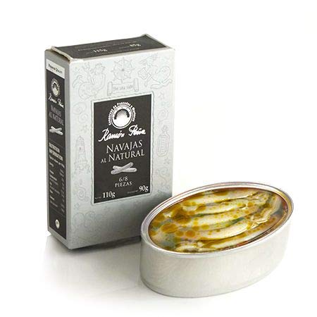 Ramon Pena Razor Shells in Brine 6/8 *Silver Line* (115g)