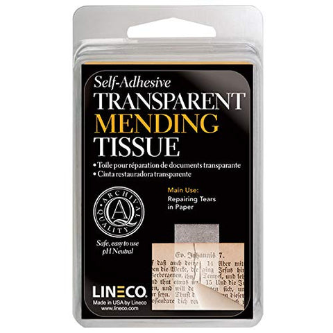 Transparent Mending Tape, Self Adhesive, .5" X 12'