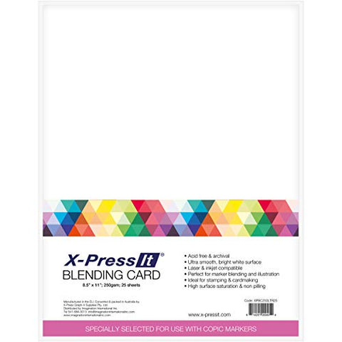 X-Press It Blending Card by X-Press It, 8.5"x11" 25 sheet pack