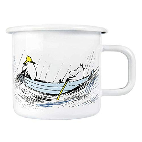 Moomin Enamel mug 3,7dl Gone Fishing - in a gift box