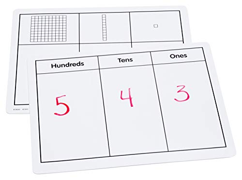 Write-On/Wipe-Off Base Ten Mats, set of 10