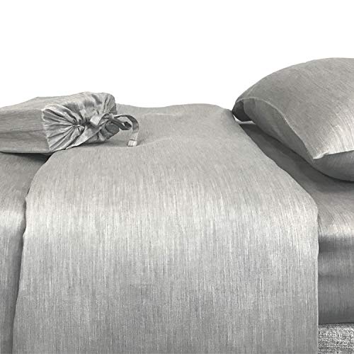 BedVoyage Eco-Melange Rayon Bamboo Cotton Duvet Covers - Silver - King (108x94 inches)