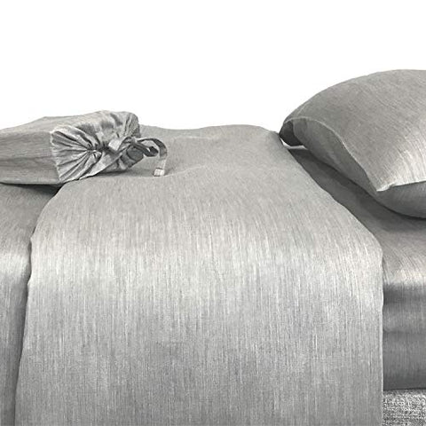 BedVoyage Eco-Melange Rayon Bamboo Cotton Duvet Covers - Silver - King (108x94 inches)