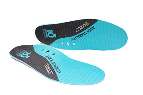 10 Seconds 3720 Arch Stability Insoles, M 8/8.5, W 9.5/10, 1 Pair