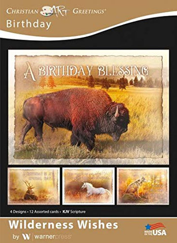 Warner Christian Resources - Boxed Greeting Cards - Birthday - Wilderness Wishes - 12 Envelopes