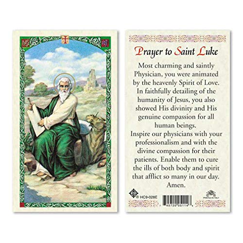 Laminated Holy Card - St. Luke Evangelist (Card)