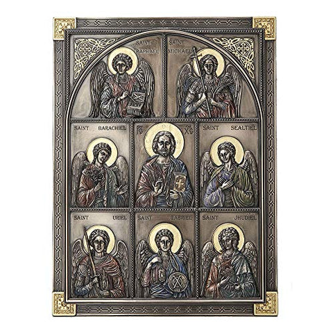 Jesus And The Seven Archangels Wall Plaque