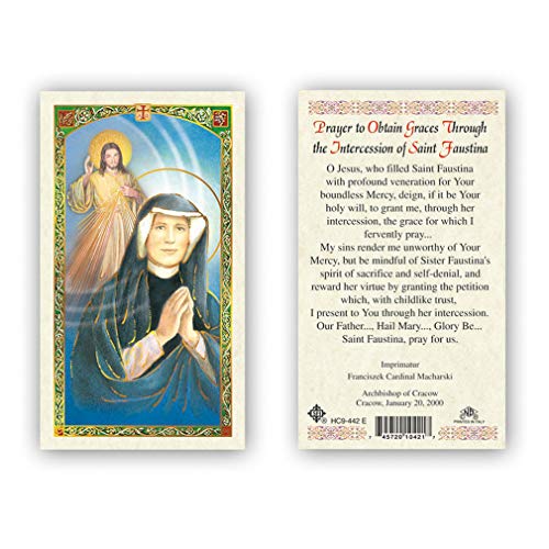 Laminated Holy Card - St. Faustina (Card)
