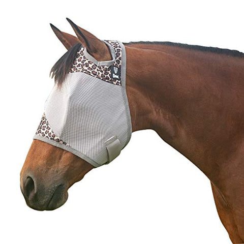 Crusader Horse Fly Mask, Standard- Leopard