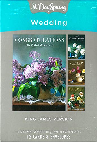Wedding - Flower Vases - 12 Boxed Cards, KJV