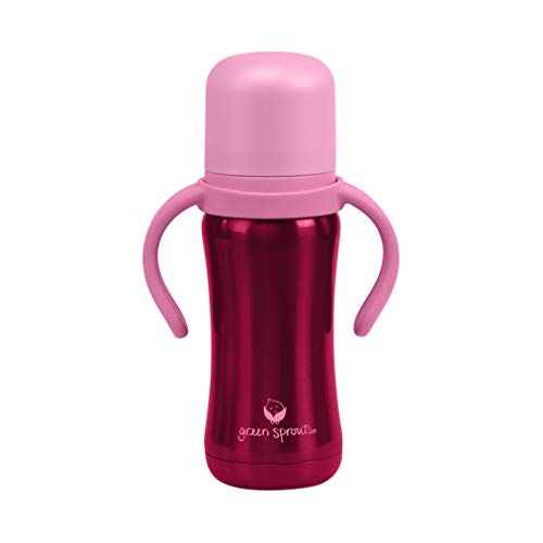 Sprout Ware Sippy Cup made from Plants & Stainless Steel- 6oz-Pink-6mo+