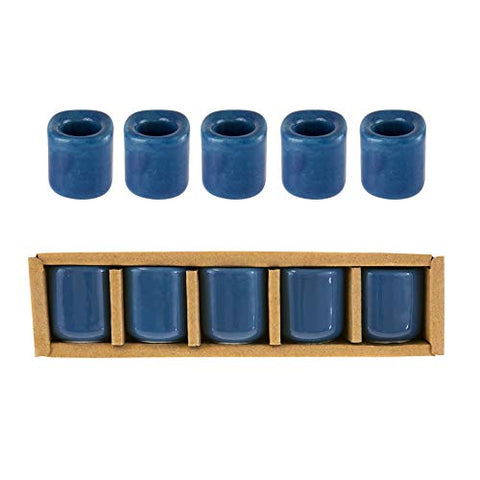 Ceramic Chime Candle Holder - Dark Blue (Pk 5)