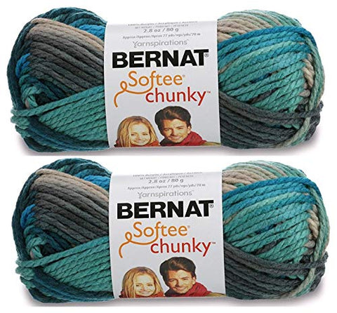 Bernat Softee Chunky Ombre Yarn 2.80 oz, Deep Waters