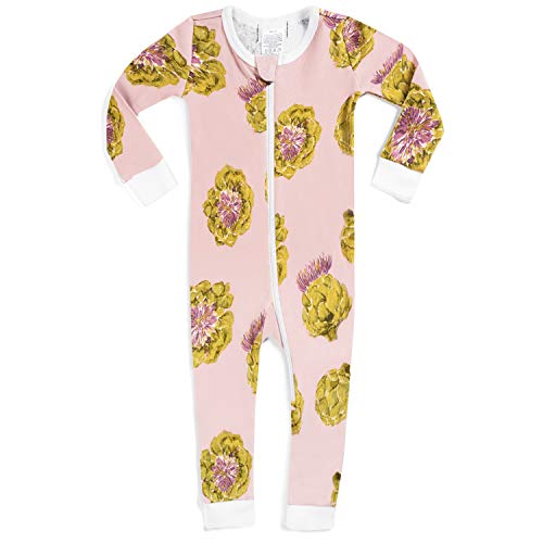 Artichoke Organic Cotton Zipper Pajama, 3-6M