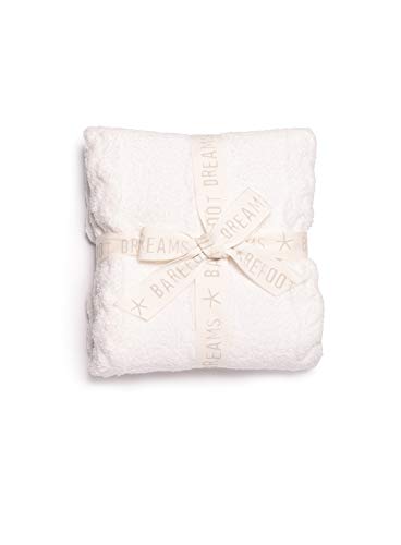CozyChic Heathered Cable Baby Blanket Heathered White, 30"x32"