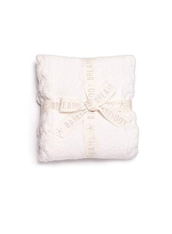 CozyChic Heathered Cable Baby Blanket Heathered White, 30"x32"